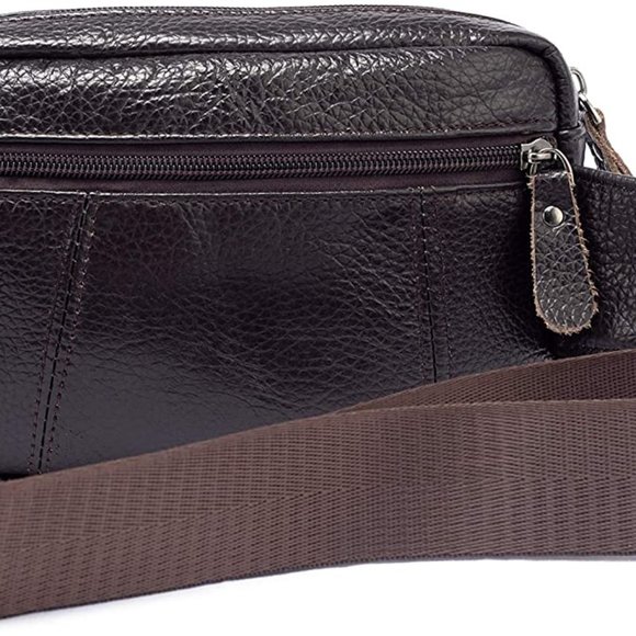 NWOT - WOMENS GENUINE LEATHER WAIST BAG HAS MULTIPLE POCKETS & PHONE GROMMET - Picture 11 of 16